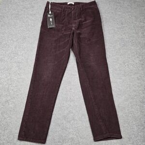 Dondup Pants Mens 30x30 Purple Frankie Corduroy Chino Stretch Casual Italy New